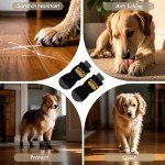 Anti-Slip Dog Socks with Adjustable Straps - 2 Pairs