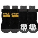 Anti-Slip Dog Socks with Adjustable Straps - 2 Pairs