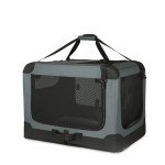 Portable Soft-Sided Dog Travel Crate - Grey