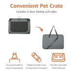 Portable Soft-Sided Dog Travel Crate - Grey