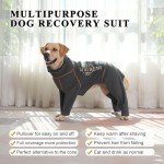 Dog Recovery Suit for Surgery – XXL Dark Gray