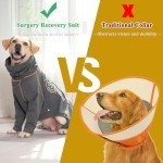 Dog Recovery Suit for Surgery – XXL Dark Gray