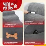 High-Density Foam Dog Steps for Bed – Grey