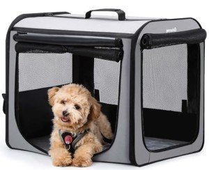 Lightweight Dog Car Carrier with Breathable Windows