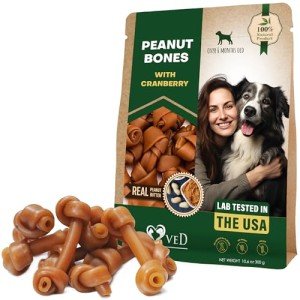 Peanut Butter Cranberry Dog Treats - Rawhide Free