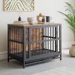 Stylish Wooden Large Dog Crate with End Table