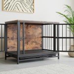 Stylish Wooden Large Dog Crate with End Table