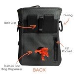 Premium Dog Treat Pouch Bag with Poop Bag Holder