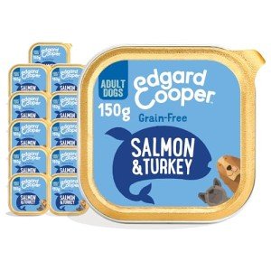 Edgard Cooper Salmon & Turkey Wet Dog Food 11x150g
