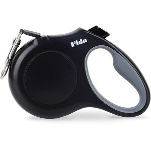 Fida 5m Retractable Dog Leash - Black