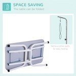 Blue Foldable Dog Grooming Table with Adjustable Arm