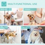 Blue Foldable Dog Grooming Table with Adjustable Arm