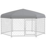 PawHut Outdoor Dog Kennel with UV-Resistant Roof