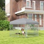 PawHut Outdoor Dog Kennel with UV-Resistant Roof