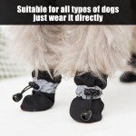 4 Pack Waterproof Non-Slip Dog Shoes - Black