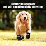 4 Pack Waterproof Non-Slip Dog Shoes - Black