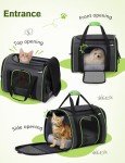 Pecute® Large Foldable Pet Carrier Bag - Dark Grey