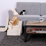 Beige Pet Stairs - Plush, Washable & Joint-Friendly