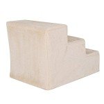 Beige Pet Stairs - Plush, Washable & Joint-Friendly