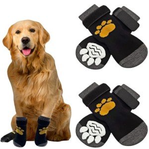 Anti-Slip Dog Socks with Adjustable Strap - Medium