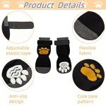 Anti-Slip Dog Socks with Adjustable Strap - Medium