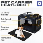 PetProved Collapsible Dog and Cat Travel Carrier