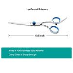 Curved Dog Grooming Scissors with Safety Tip
