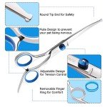 Curved Dog Grooming Scissors with Safety Tip