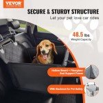 Waterproof Dog Car Booster Seat with Safety Leash