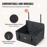 Waterproof Dog Car Booster Seat with Safety Leash