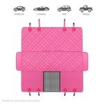 Dog Back Seat Cover for Cars and SUVs - Pink