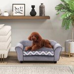 Cozy Dog Sofa Bed for Small Pets - Grey