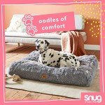 Extra Large Snug Fluffy Dog Bed - Grey