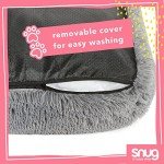 Extra Large Snug Fluffy Dog Bed - Grey