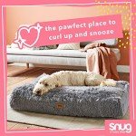 Extra Large Snug Fluffy Dog Bed - Grey