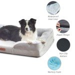 Large Washable Orthopedic Memory Foam Dog Bed