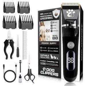 Cordless Dog Clippers and Grooming Kit
