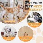 Reflective Anti-Slip Dog Socks for Injured Paws