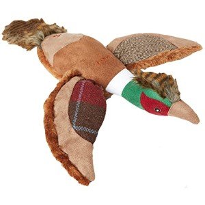 Interactive Squeaky Plush Pheasant Dog Toy
