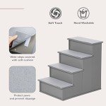 PawHut Wooden Pet Steps for Dogs and Cats