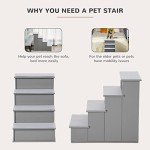 PawHut Wooden Pet Steps for Dogs and Cats