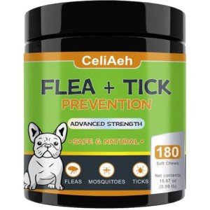 CeliAeh Flea & Tick Chews for Dogs - 180 Count