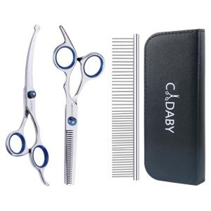 3-in-1 Dog Grooming Scissors Kit with Safety Tips
