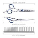3-in-1 Dog Grooming Scissors Kit with Safety Tips