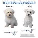 3-in-1 Dog Grooming Scissors Kit with Safety Tips