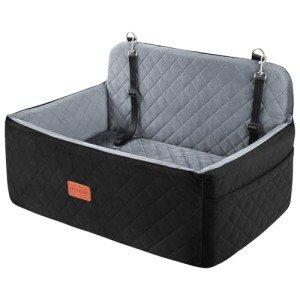 Dog Car Seat for Medium/Large Dogs with Safety Leashes