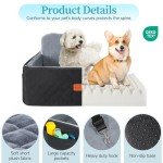 Dog Car Seat for Medium/Large Dogs with Safety Leashes