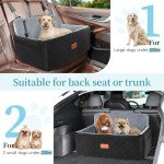 Dog Car Seat for Medium/Large Dogs with Safety Leashes