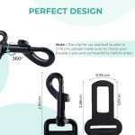 Adjustable Dog Seat Belt with Travel Bowl - 2 Pack