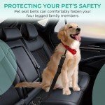 Adjustable Dog Seat Belt with Travel Bowl - 2 Pack